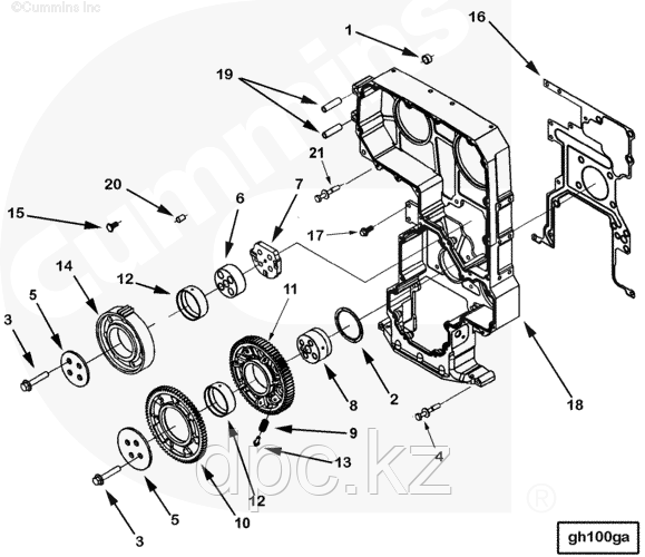 Прокладка картера шестерен распредвала Cummins QSX ISX 4089757 4985562 4101883 4026694 3681145 3680876