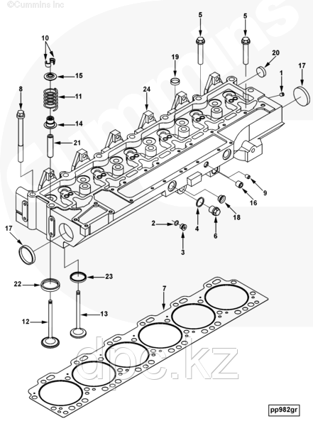 Тарелка клапана Cummins CGE280 GAS PLUS 3972757 3912976 3907990 3901353