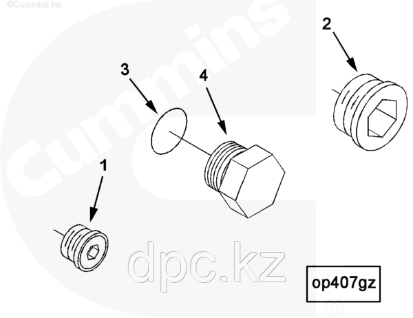 Уплотнение пробки сливной с масляного поддона Cummins KTA-19 3046943