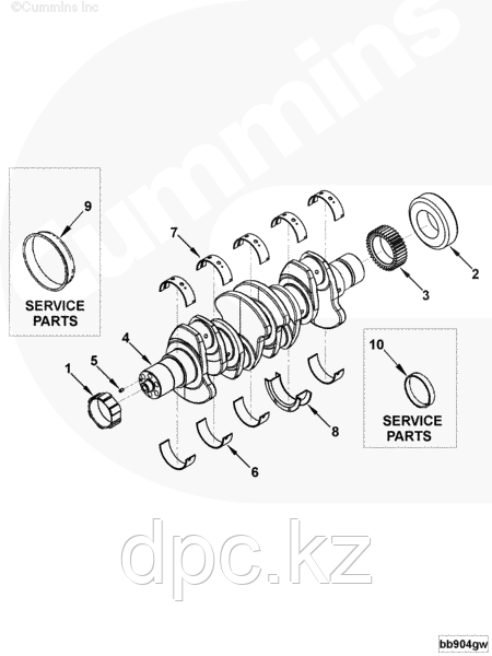 Установочный штифт Cummins ISF 2.8L 3904483
