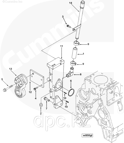 Кронштейн натяжителя ремня Cummins 4BT 3924012 3921383 3922782 3930832 3930838