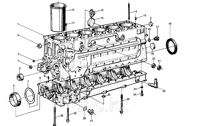 Заглушка блока цилиндров Weichai WD615 90003989288