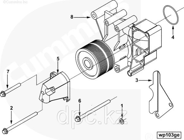 Насос водяной Cummins QSX ISX 15 4089909 4920464 3101331 3681580 4024886