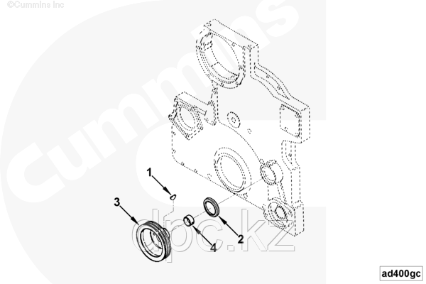 Кольцо уплотнительное шкива вспомогательных агрегатов Cummins KTA-19 3200287 181236 124239