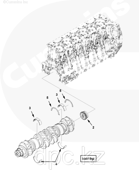 Вал коленчатый Cummins ISG12 3698239 3697859 3696627 3698238 3696626