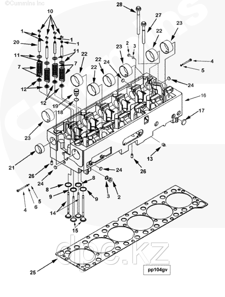 Седло клапана впускного Cummins ISX QSX 3104445 4059215 3681071 3679975