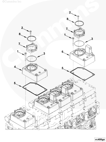 Прокладка клапанной крышки Cummins QSK19 4917451