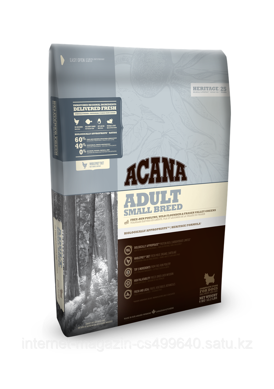 Acana Heritage Adult Small Breed сухой корм для собак мелких пород