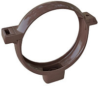 Хомут трубы водостока, ПВХ, диаметр 95 мм, Альта-Профиль (Россия), коричневый