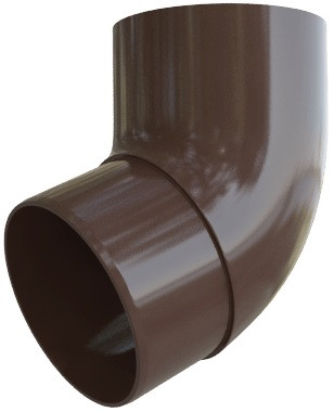 Колено трубы водостока 67°, диаметр 95 мм, Альта-Профиль (Россия), коричневое