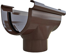 Воронка водосточной системы, диаметр 125/95 мм, Альта-Профиль (Россия) коричневая