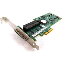 1U295 Контроллер RAID SCSI Dell PERC4/SC PCBX520-A2 LSI531020/Intel GC80302 64Mb Int-1x68Pin Ext-1xVHDCI RAID50 UW320SCSI LP PCI/PCI-X For
