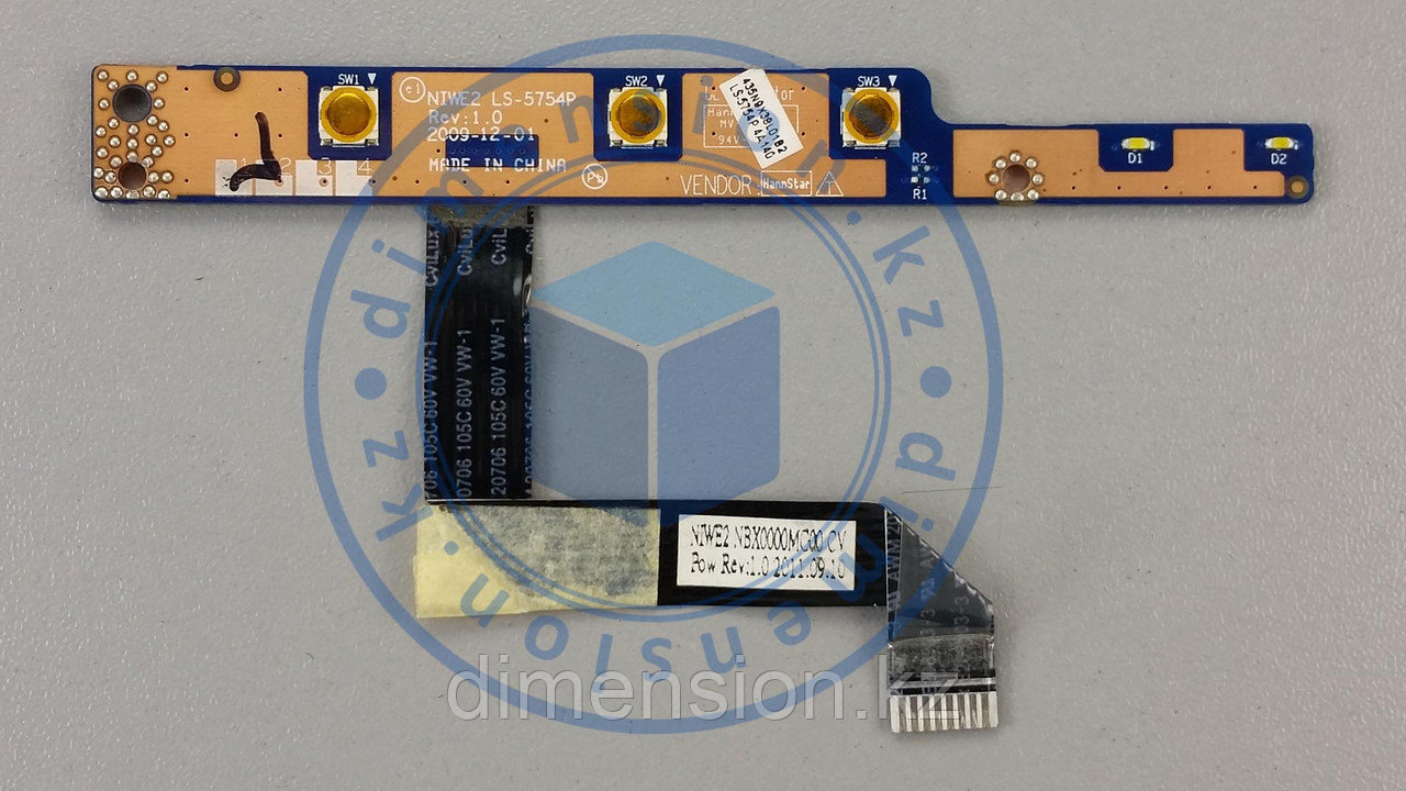 Кнопка включения NIWE2 LS-5754P Rev. 1.0 LENOVO G560 G565 Z560 Z565