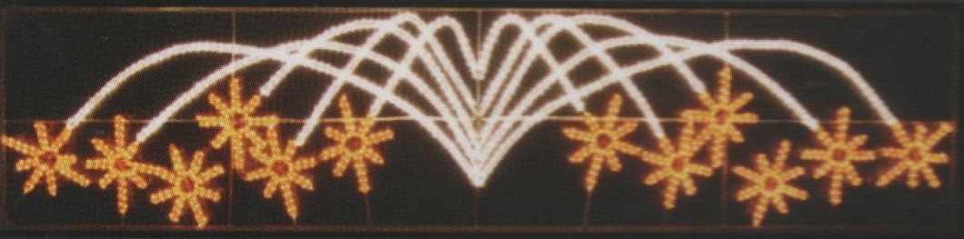 Горизонтальное световое панно Фейерверк 45 x 200 см - фото 1 - id-p42382145