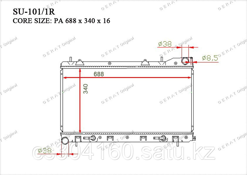 Радиатор  Subaru Forester. SF 1998-2002 2.0i / 2.0i Turbo Бензин