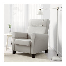 Кресло раскладное МУРЭН Нордвалла бежевый ИКЕА, IKEA , фото 2