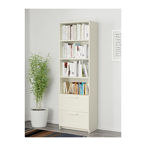 Шкаф/стеллаж БРИМНЭС книжный шкаф, белый, 60x190 см ИКЕА, IKEA, фото 3