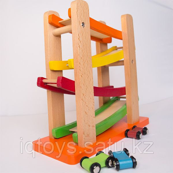 Деревянный игровой набор Eichhorn "Горка с машинками" - фото 4 - id-p42454778