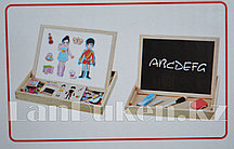 Двусторонняя магнитная доска с фигурками в ассортименте