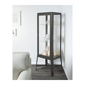 Шкаф-витрина ФАБРИКОР темно-серый ИКЕА, IKEA , фото 2