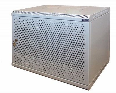 Шкаф настенный МиК 15U, 600*600*760, BASIS, серый, дверь-перфорация, фото 1