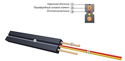Оптический кабель абонентский марки Дроп ОКНГ-Т (В/П2) 