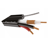 КВК-Пт-2 2х0.75 кабель коаксиальный комбинированный для внешней прокладки с тросом