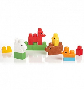 Mega Bloks 08423 (08444) "First Builders - Мой первый конструктор" Набор кубиков "Зоопарк"
