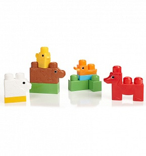 Mega Bloks 08423 (08444) "First Builders - Мой первый конструктор" Набор кубиков "Зоопарк"