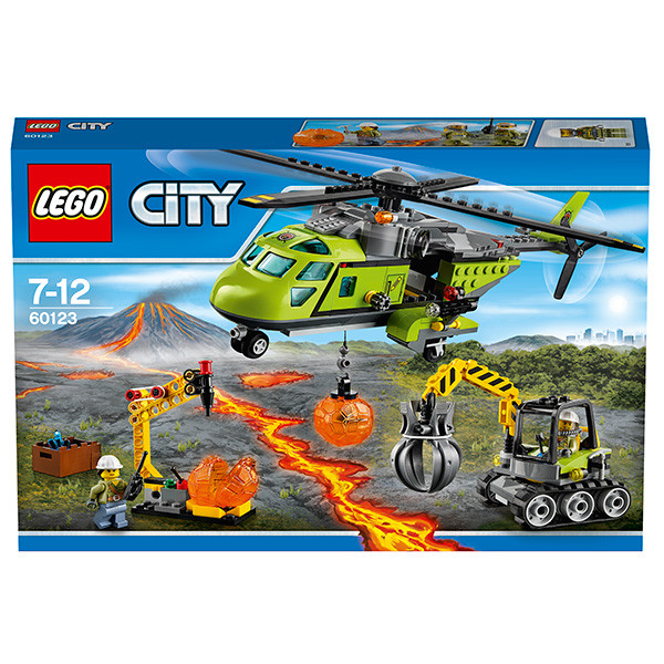 Lego Город 60123 Грузовой вертолёт исследователей вулканов