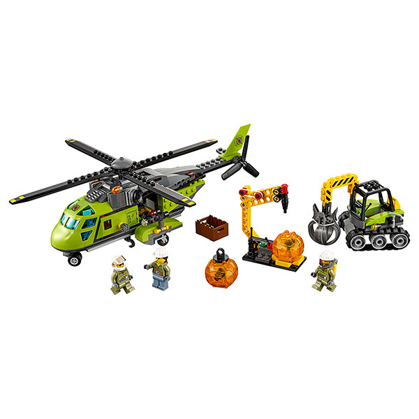 Lego Город 60123 Грузовой вертолёт исследователей вулканов