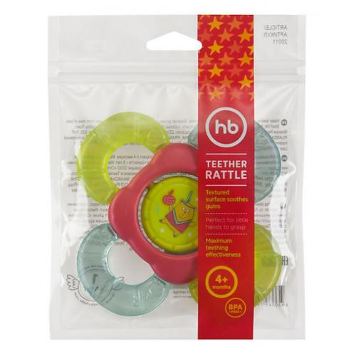 Прорезыватель-погремушка Happy Baby с водой TEETHER RATTLE