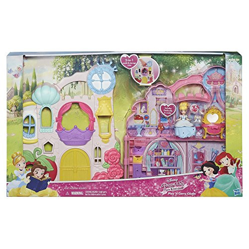 Hasbro Disney Princess Замок для маленьких кукол Принцесс: удобно храни и бери с собой