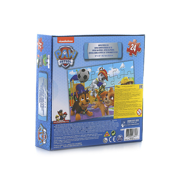 Игра Spinmaster супер 3D пазл Щенячий Патруль, 24 элемента