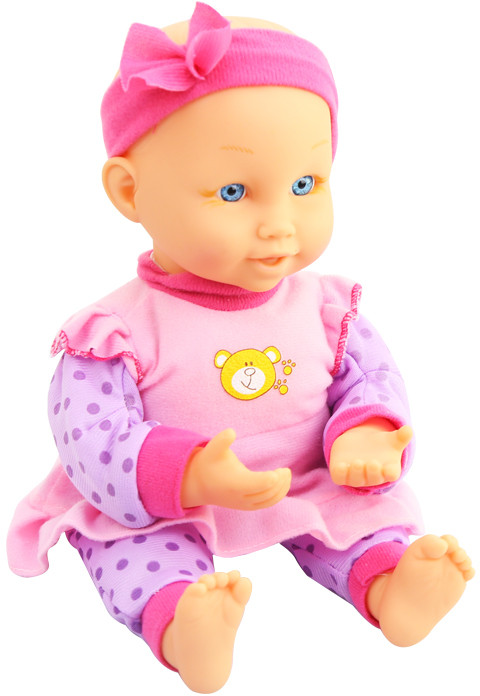 DollyToy DOL0605-002 Интерактивный пупс "Весёлые прятки" (32 см, датчик света, закрывает лицо, смеётся, аксес. )
