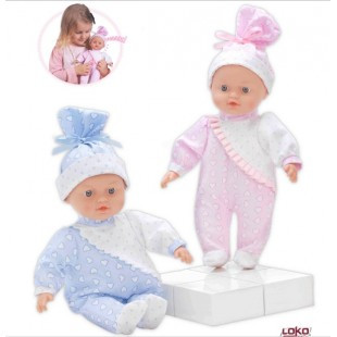 LT 98013 Tiny Baby - Пупс мягкий в пижаме, 30см, издает звуки при нажатии на животик, 2 вида в асс., try me