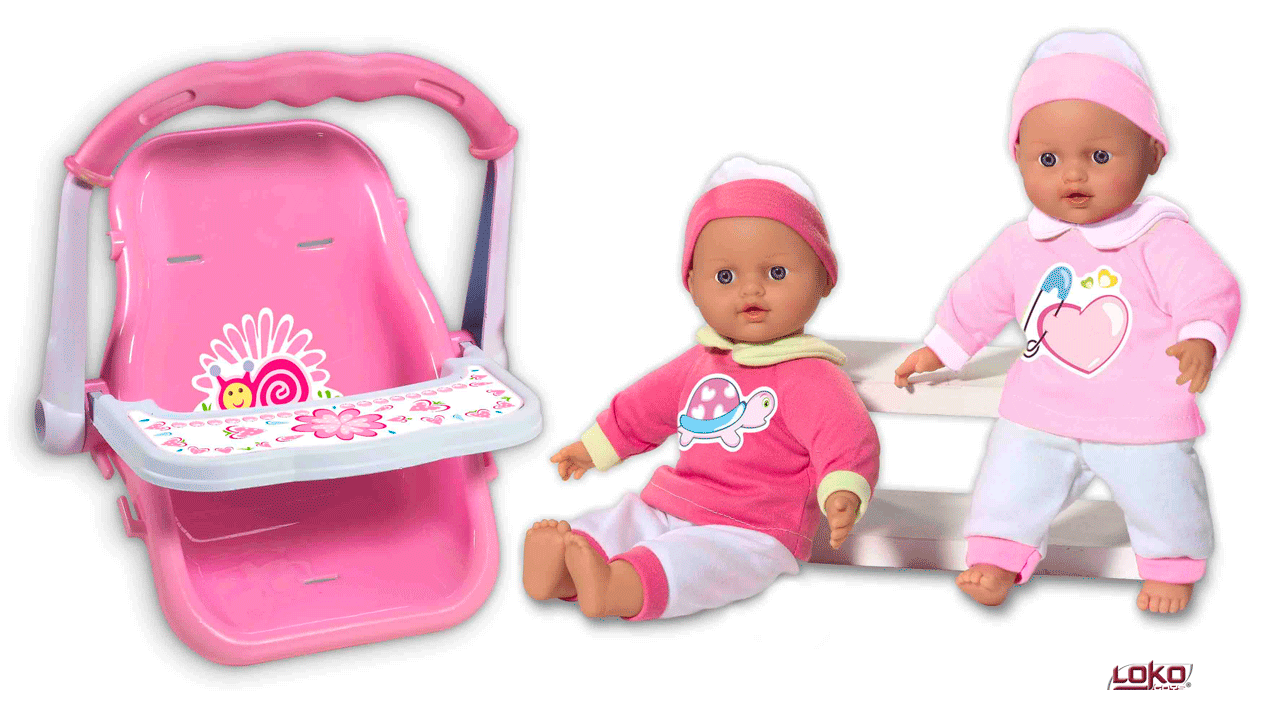 LT 98025 Tiny Baby - Игровой набор "Путешествие"- Мягкий пупс, 30см, с переносным автокреслом