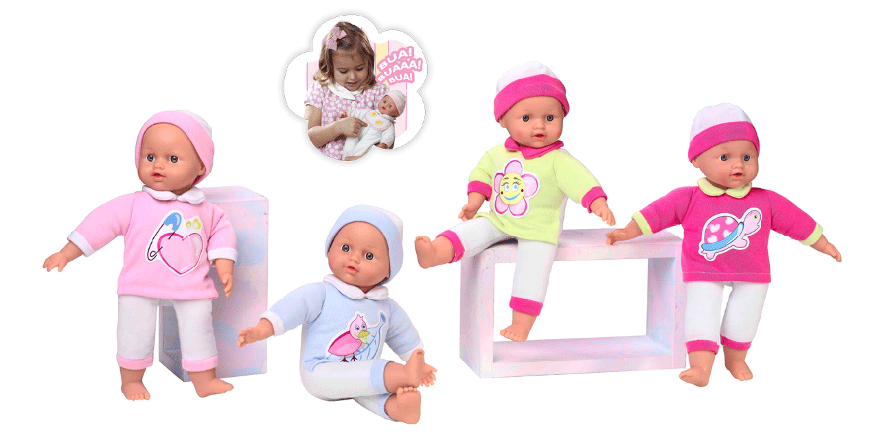 LT 98032 Tiny Baby - Мягкий плачущий пупс в открытом дисплее. В дисплее 8 шт.