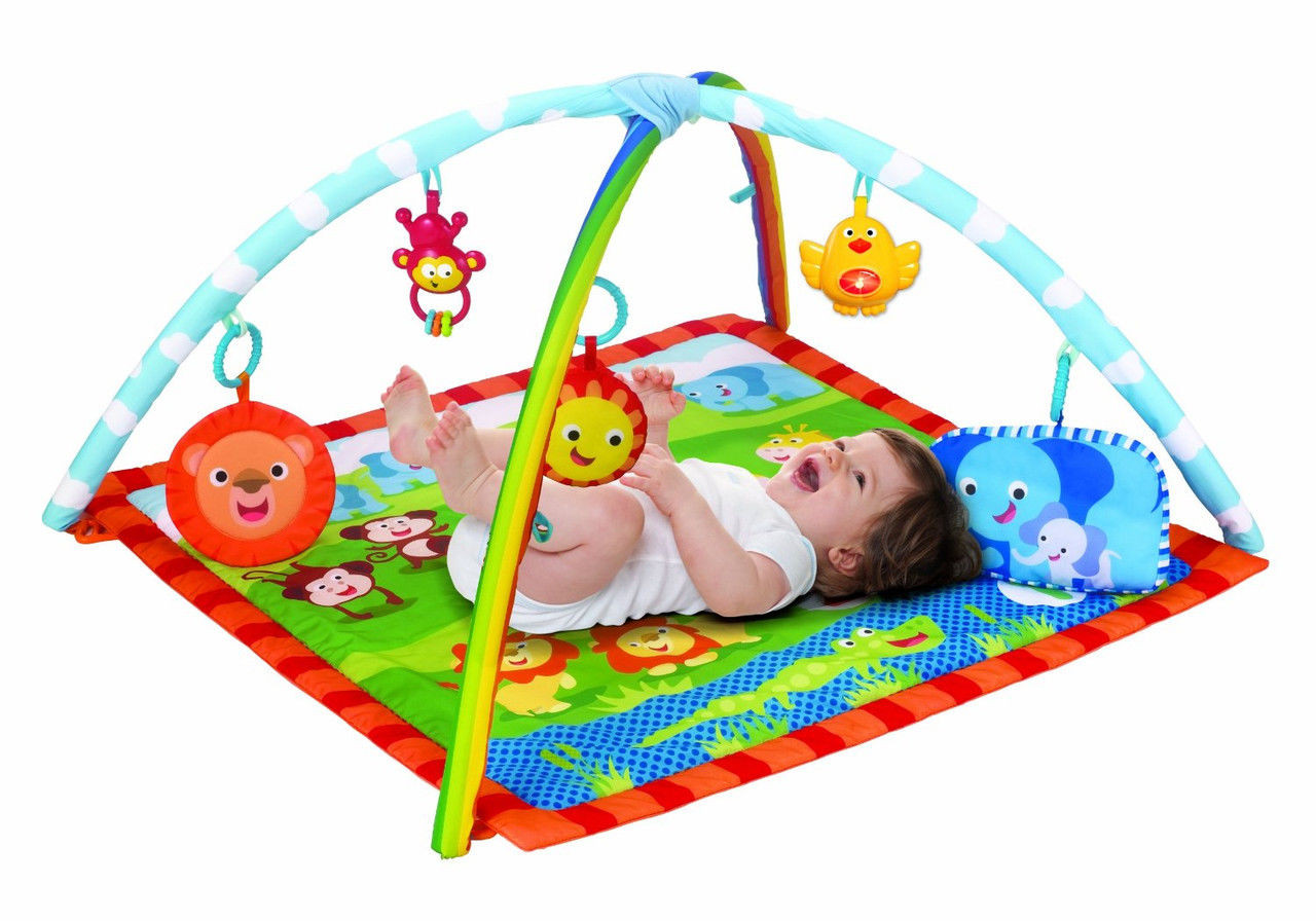 Развивающий коврик для младенца WinFun дуги с подвесками