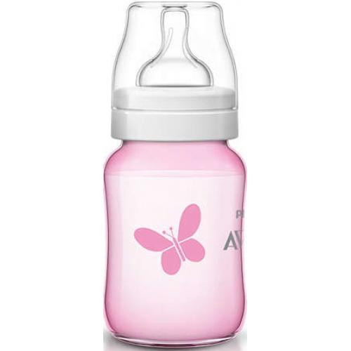Бутылочка Avent Classic+ 260мл, розовая бабочка