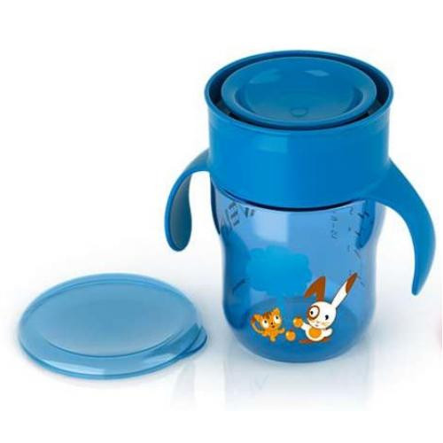 Кружка-поильник Avent 260 мл 12м+ голубая