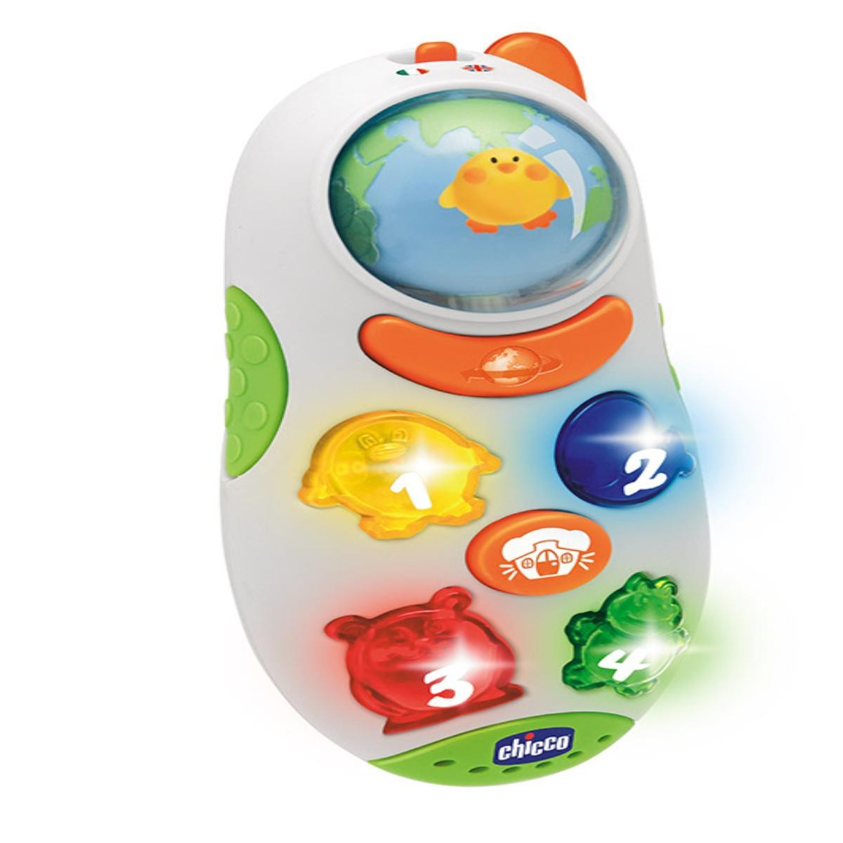 Chicco: Игрушка Говорящий телефон (рус/англ) 6м+