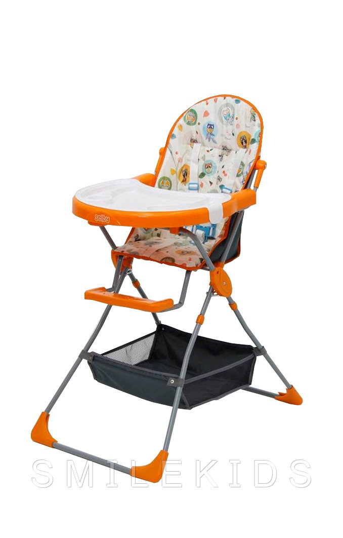 Стульчик для кормления Selby 252 "Совы" оранжевый