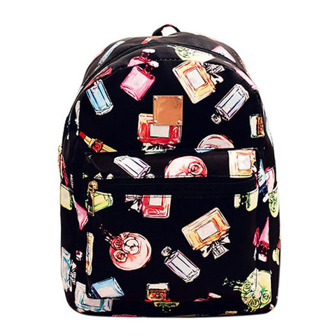 Рюкзак детский для девочек JINGPIN (Серый с цветами) - фото 2 - id-p42552532