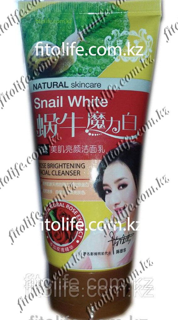 Гель для умывания на эссенции улитки с экстрактом розы "SnailWhite"