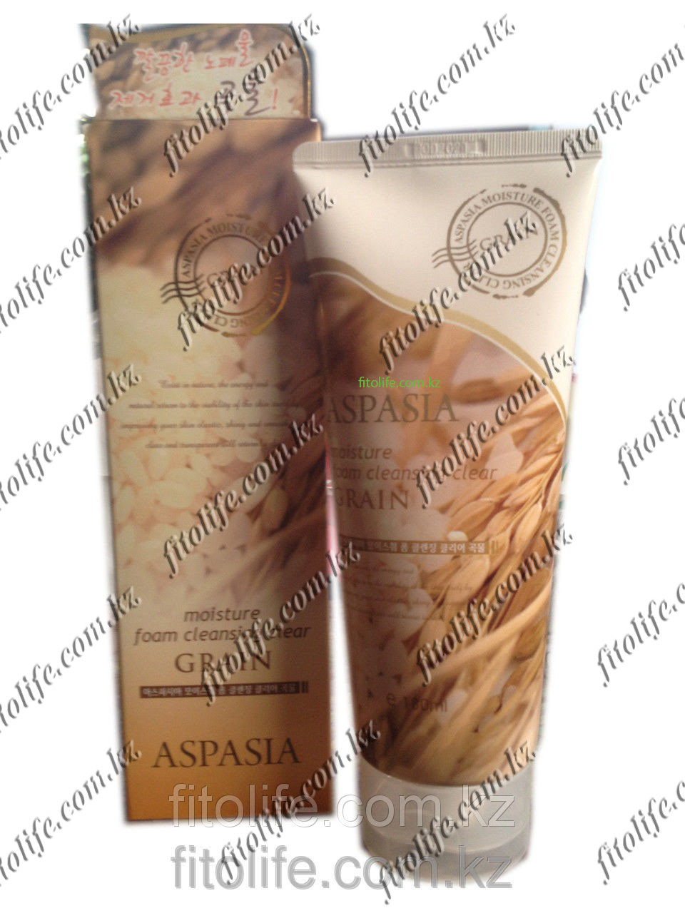 Увлажняющая и очищающая пенка Aspasia на основе зерновых культур