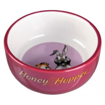 Trixie Миска для кроликов, морских свинок. Керамика. Из серии Honey & Hopper. 11см - фото 3 - id-p42618039