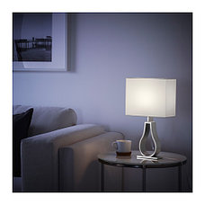 Лампа настольная КЛАБ белый с оттенком ИКЕА, IKEA, фото 3