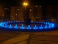 Пешеходный фонтан, пешеходный модуль (круглой формы, 9W)