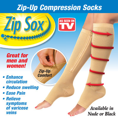 Компрессионные гольфы на молнии при варикоза "Zip Sox"